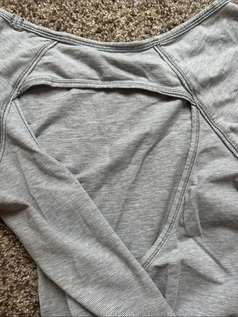 lululemon athletica Light Gray Long-Sleeve Boatneck Tee - Picture 4 of 4